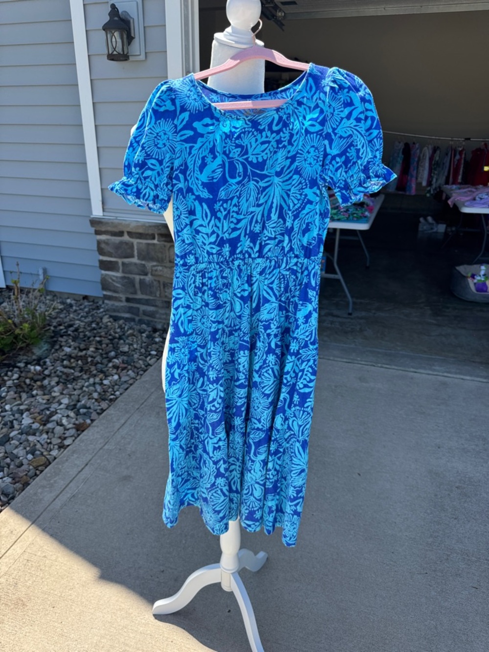 Lilly Pulitzer Blue Floral Kids Casual Dress